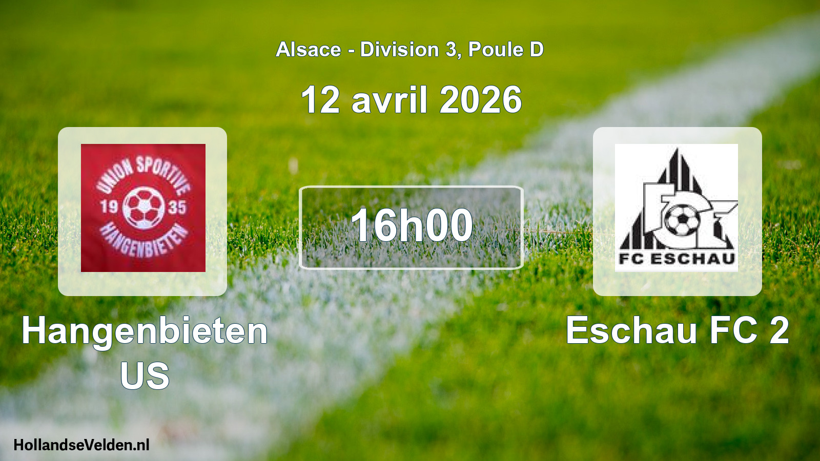 Scheduled Match: Hangenbieten US - Eschau FC 2 (12 April 2026)