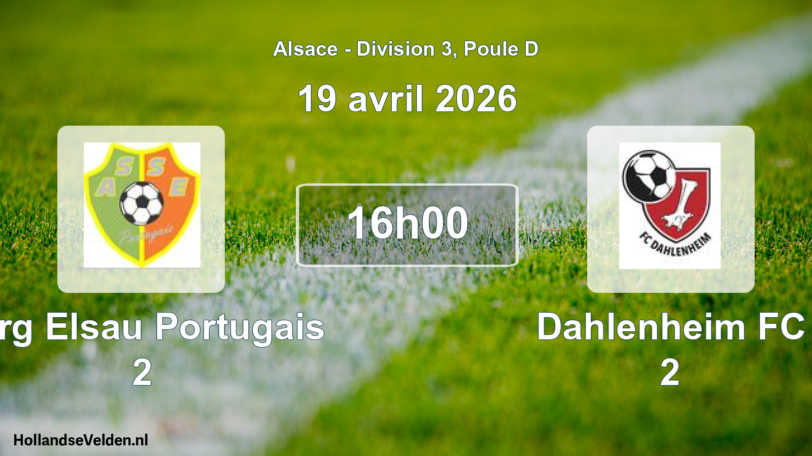 Geplande wedstrijd: Strg Elsau Portugais 2 - Dahlenheim FC 2 (19 april 2026)
