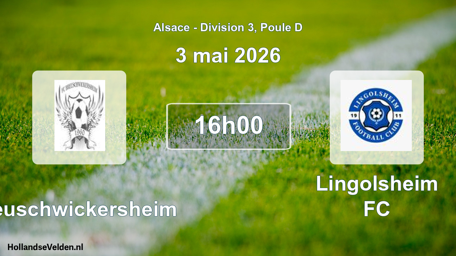 Match programmé: Breuschwickersheim - Lingolsheim FC (3 mai 2026)