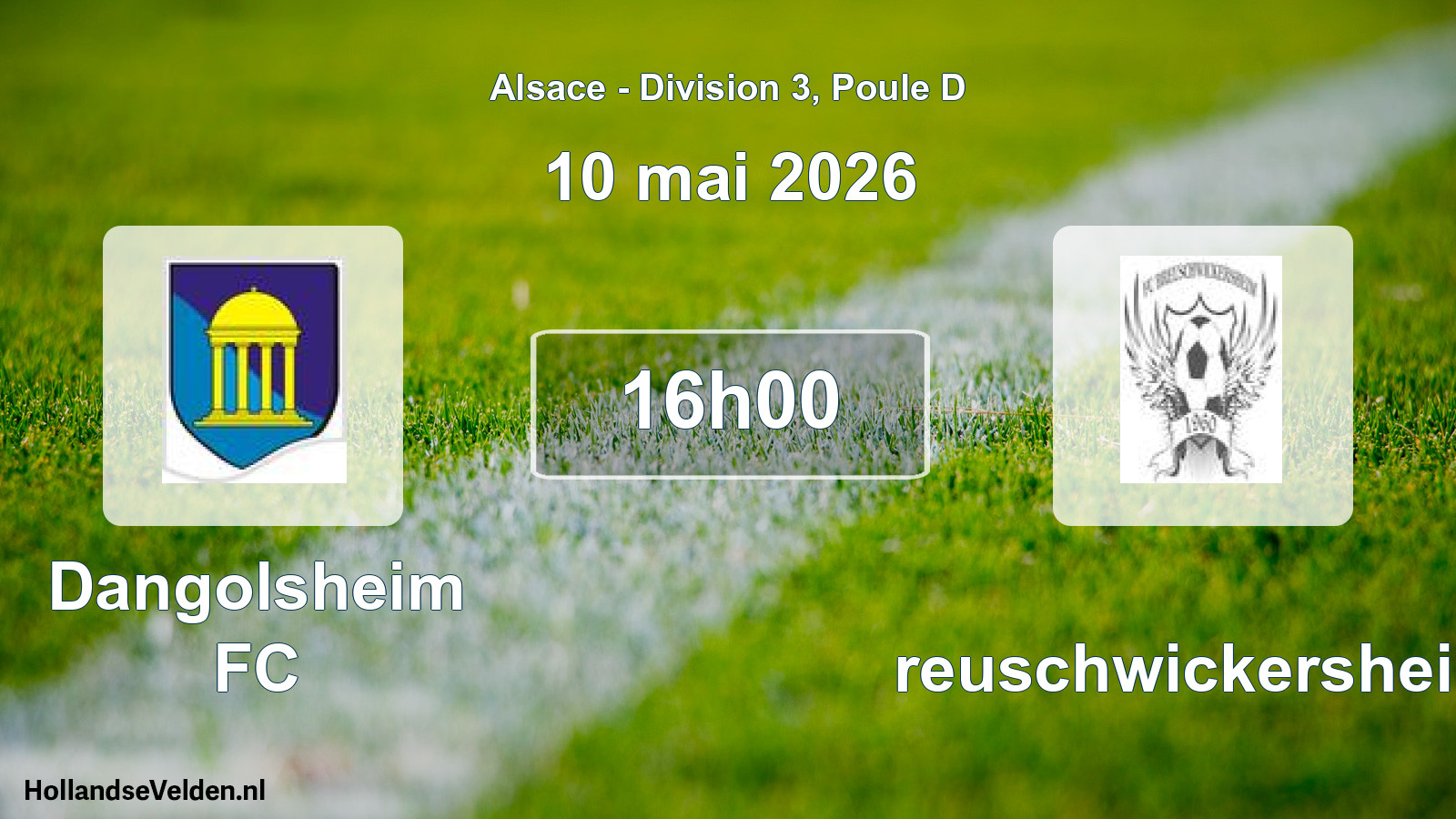 Match programmé: Dangolsheim FC - Breuschwickersheim (10 mai 2026)