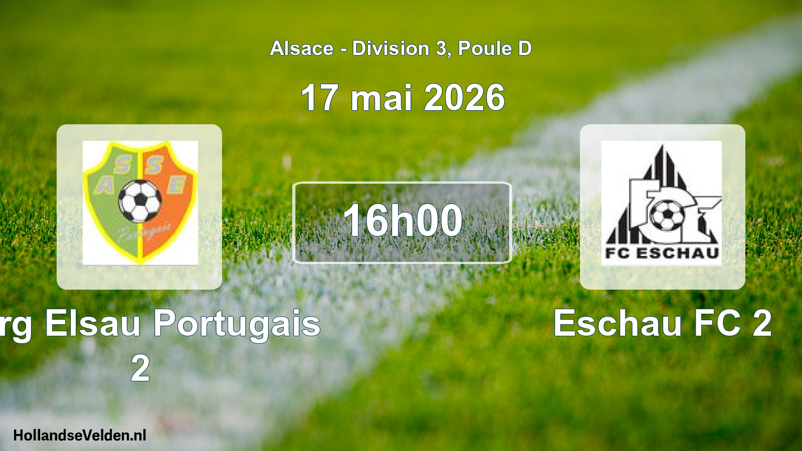 Match programmé: Strg Elsau Portugais 2 - Eschau FC 2 (17 mai 2026)