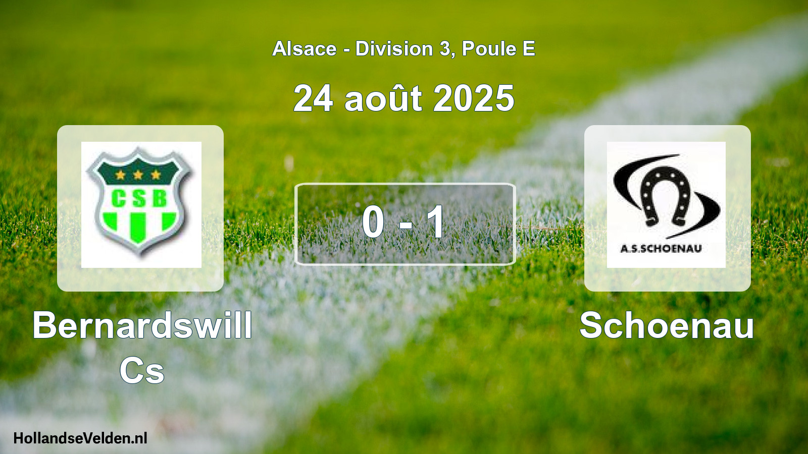Gespeelde wedstrijd: Bernardswill Cs - Schoenau 0 - 1 (24 augustus 2025)