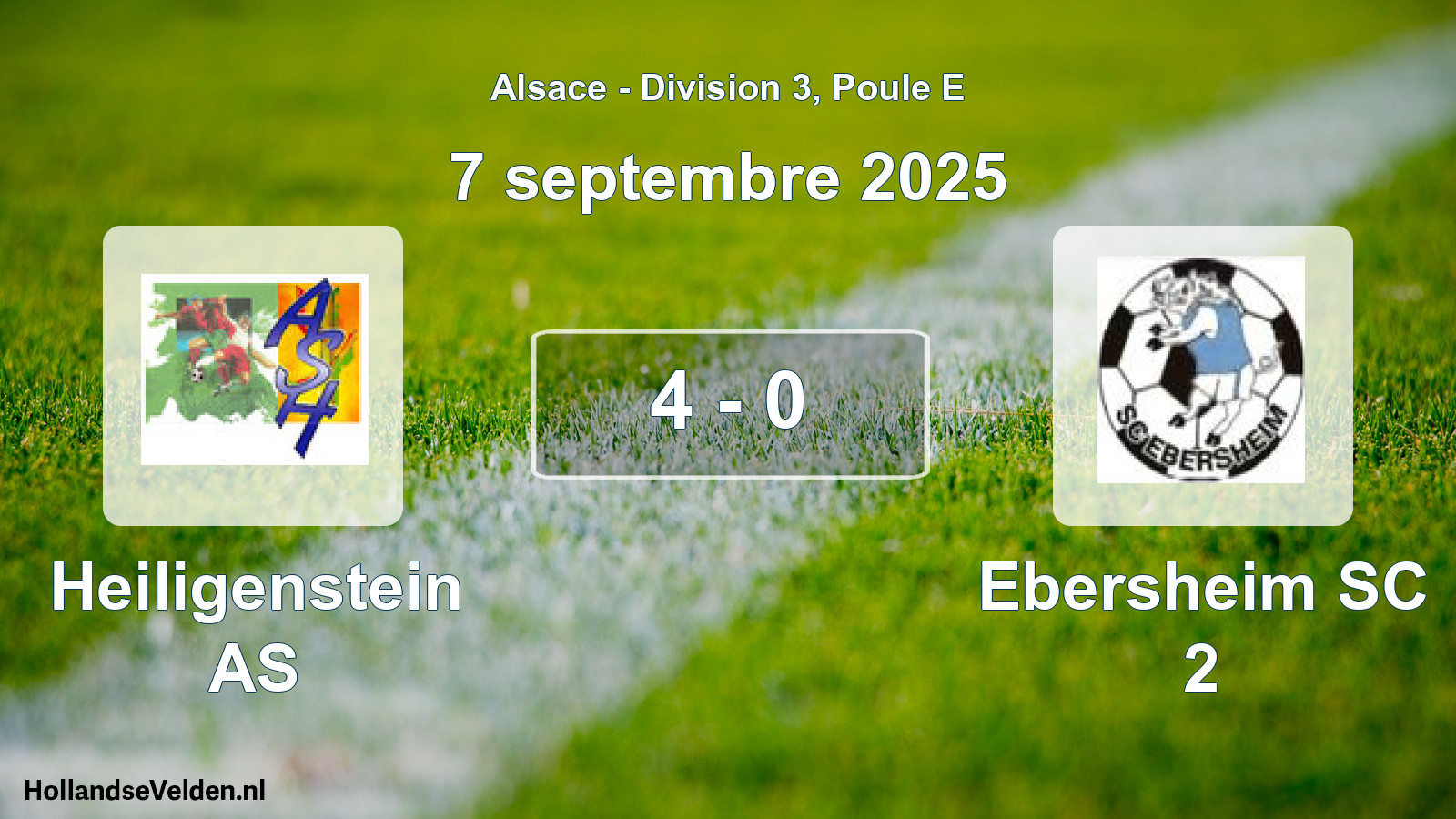 Match joué: Heiligenstein AS - Ebersheim SC 2 4 - 0 (7 septembre 2025)