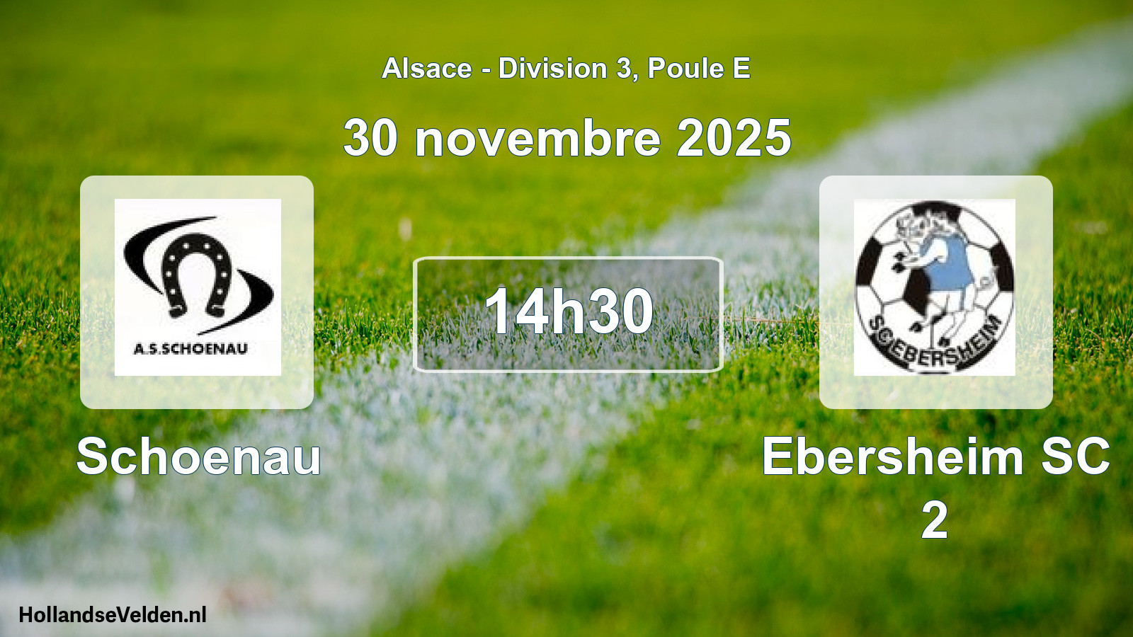 Match programmé: Schoenau - Ebersheim SC 2 (30 novembre 2025)