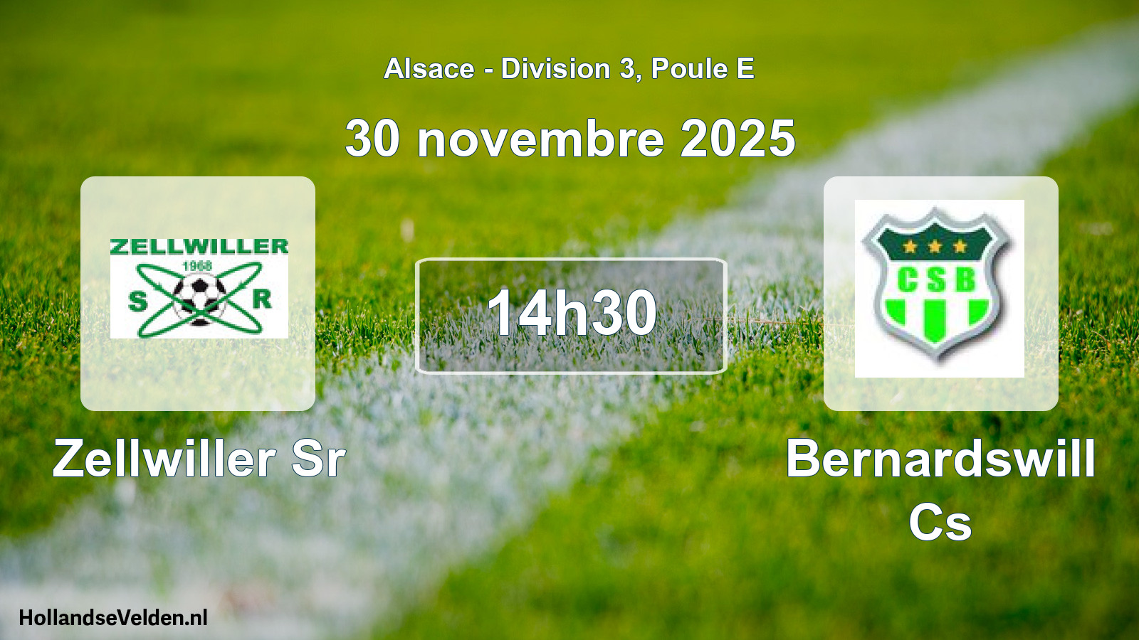 Scheduled Match: Zellwiller Sr - Bernardswill Cs (30 November 2025)