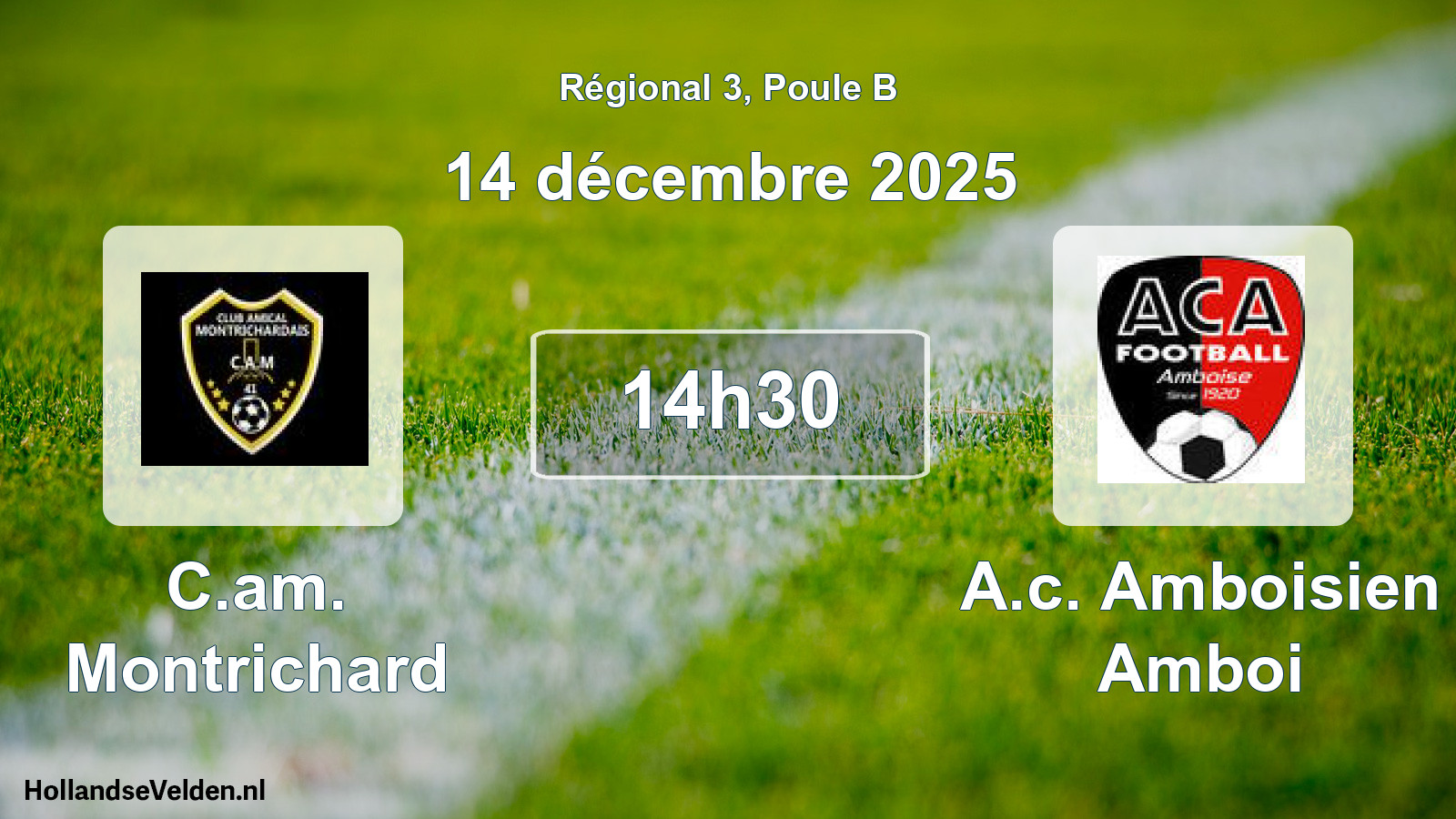Geplande wedstrijd: C.am. Montrichard - A.c. Amboisien Amboi (14 december 2025)