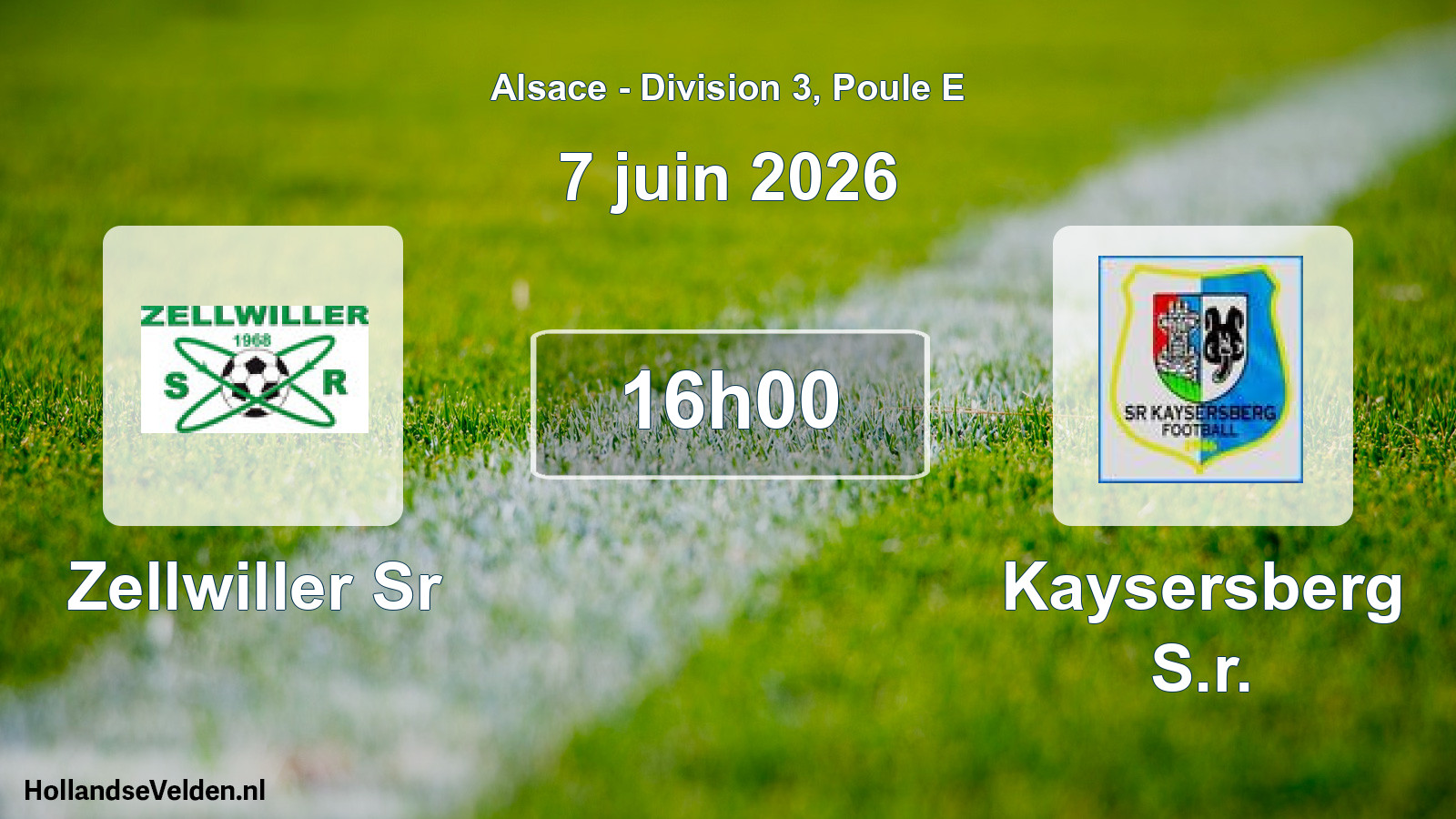 Match programmé: Zellwiller Sr - Kaysersberg S.r. (7 juin 2026)