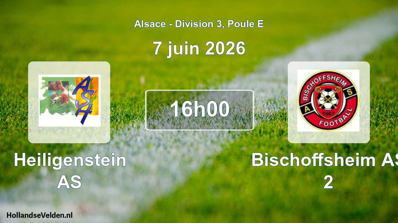 Match programmé: Heiligenstein AS - Bischoffsheim AS 2 (7 juin 2026)
