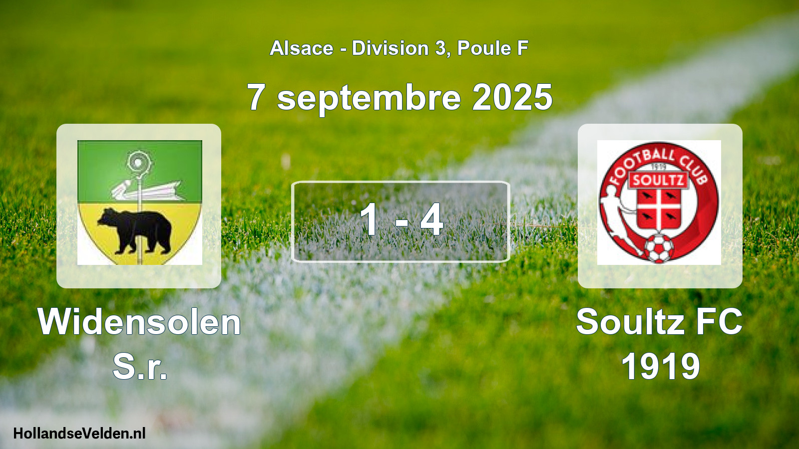 Match joué: Widensolen S.r. - Soultz FC 1919 1 - 4 (7 septembre 2025)