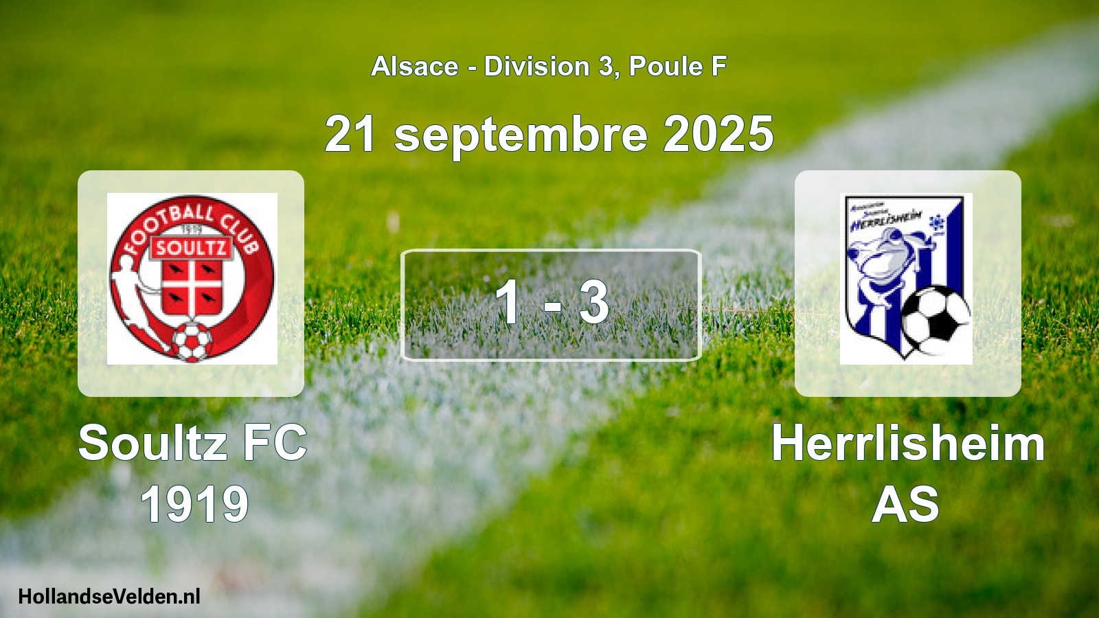 Match joué: Soultz FC 1919 - Herrlisheim AS 1 - 3 (21 septembre 2025)