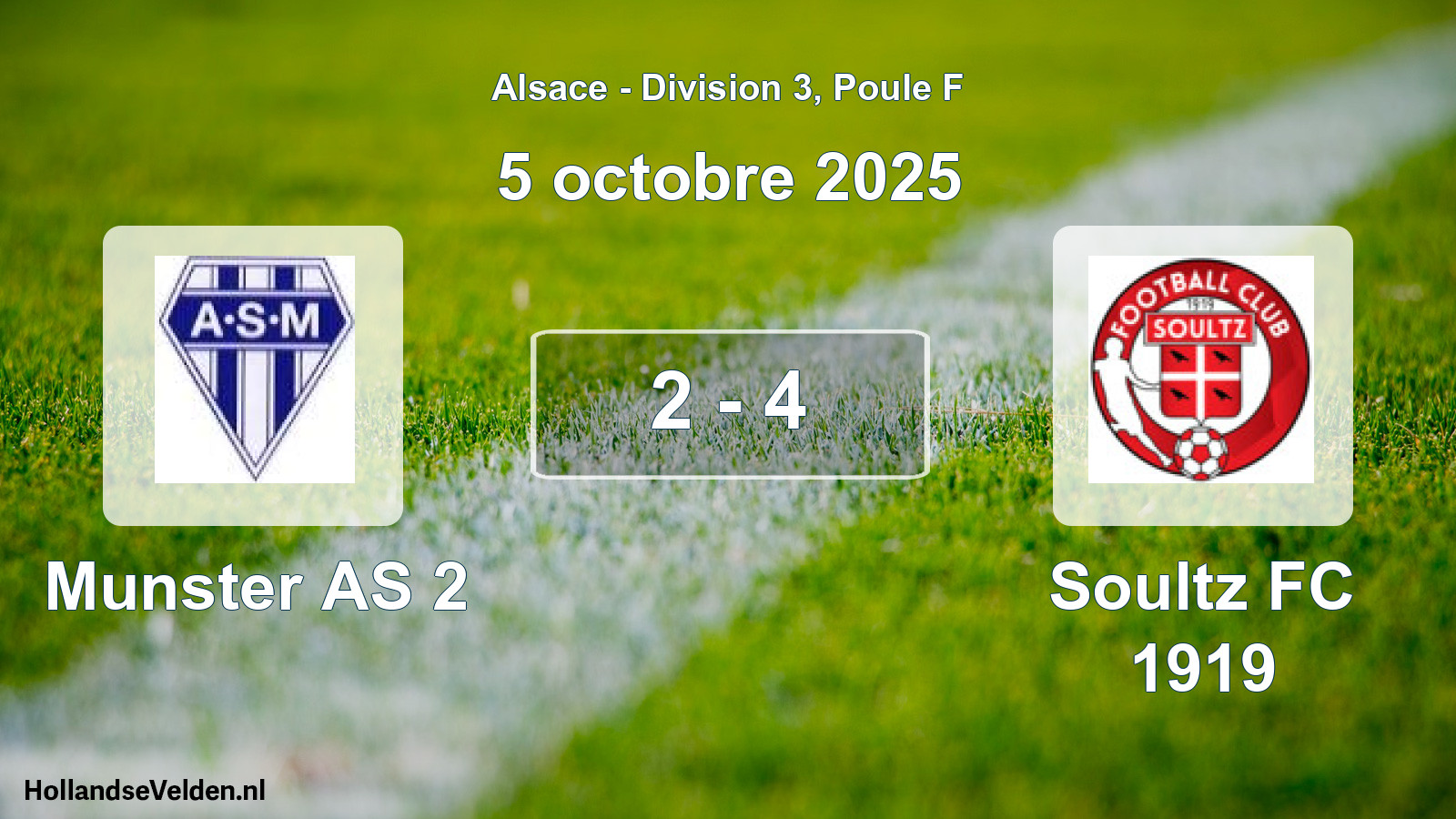 Match joué: Munster AS 2 - Soultz FC 1919 2 - 4 (5 octobre 2025)