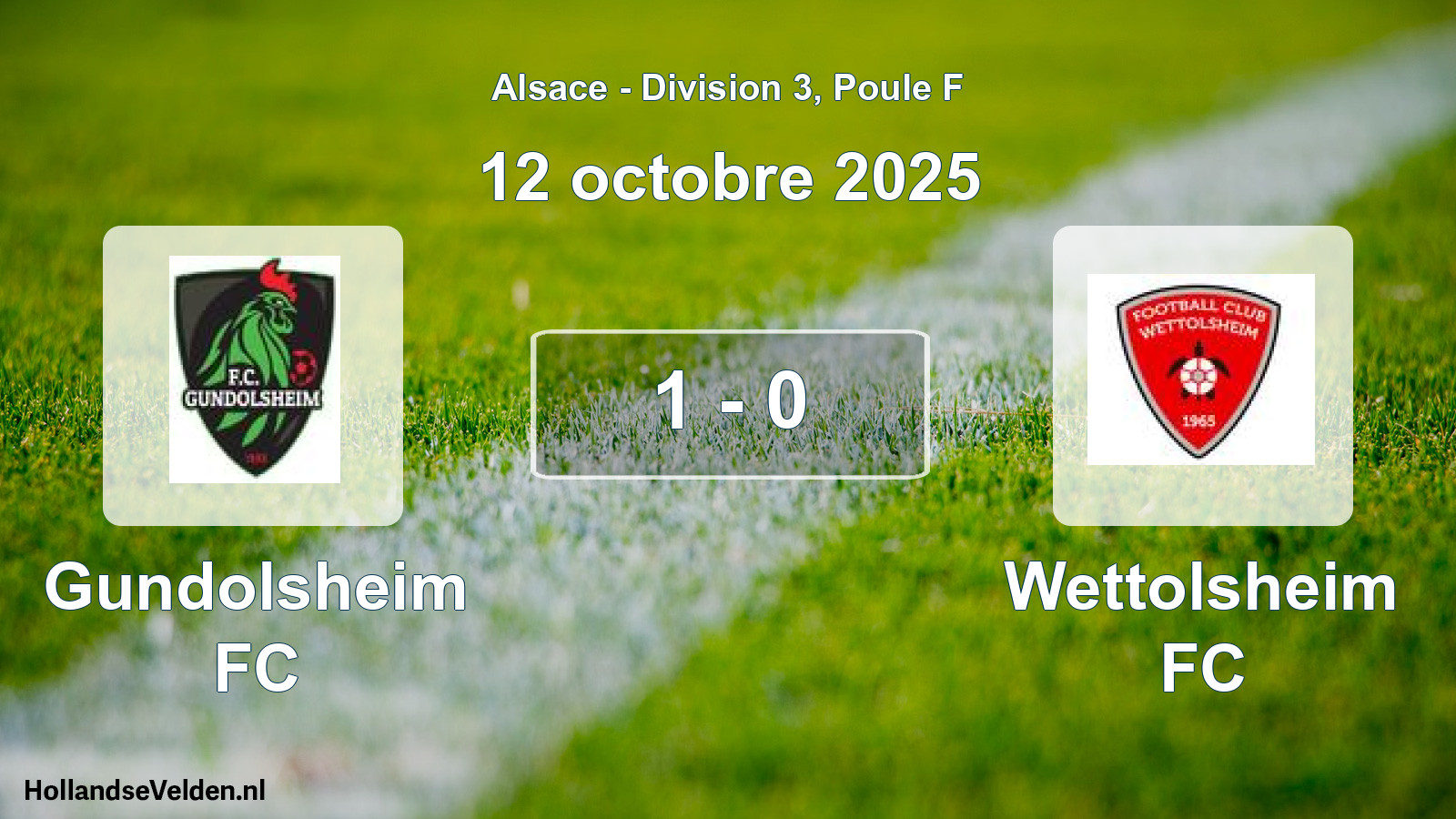 Match joué: Gundolsheim FC - Wettolsheim FC 1 - 0 (12 octobre 2025)