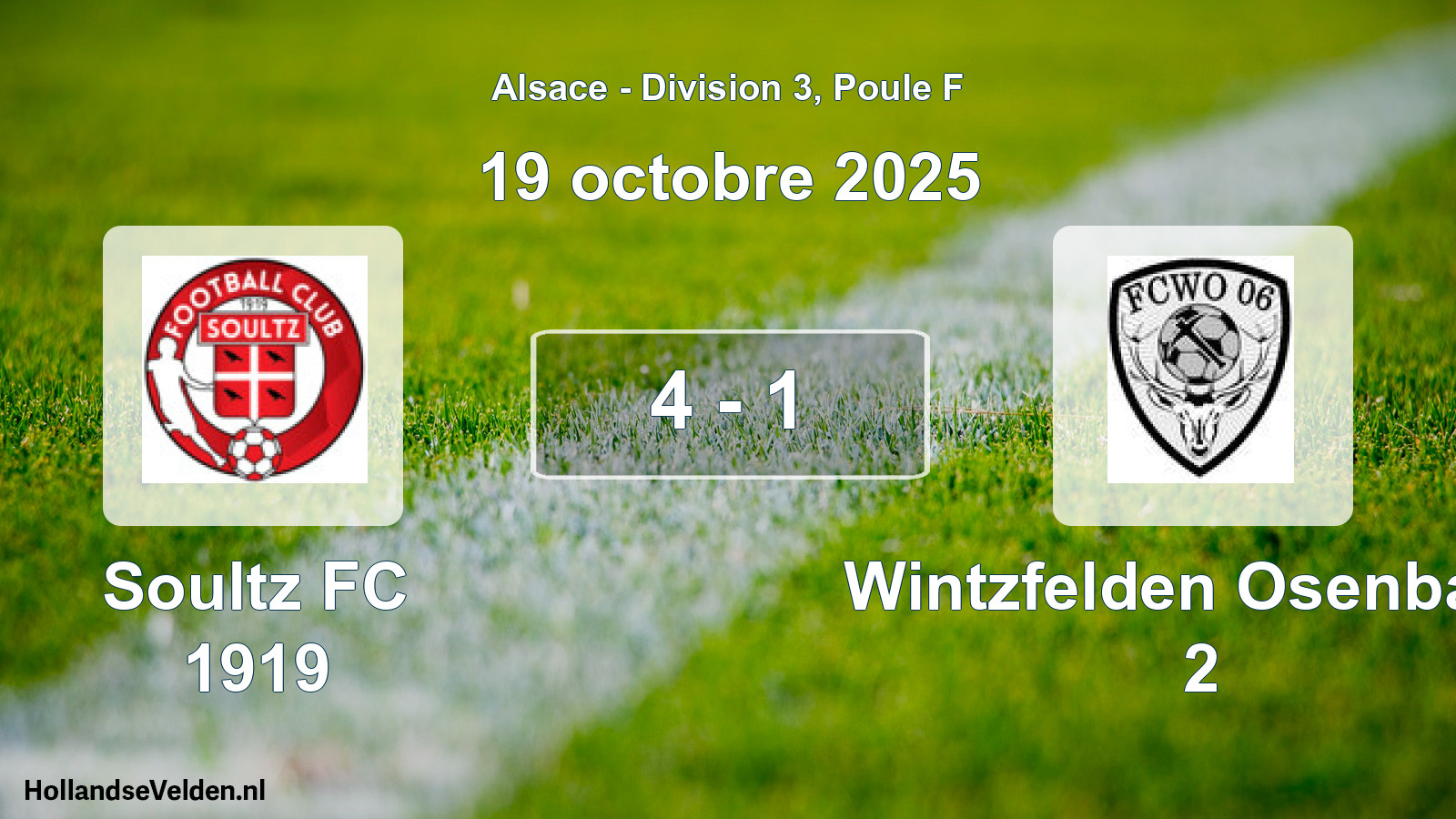 Gespeelde wedstrijd: Soultz FC 1919 - Wintzfelden Osenbach 2 4 - 1 (19 oktober 2025)