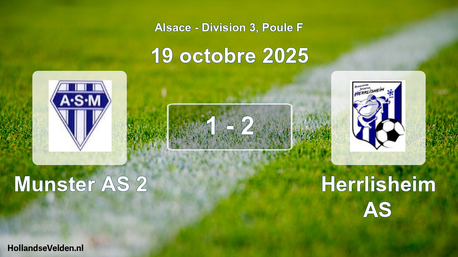 Gespeelde wedstrijd: Munster AS 2 - Herrlisheim AS 1 - 2 (19 oktober 2025)