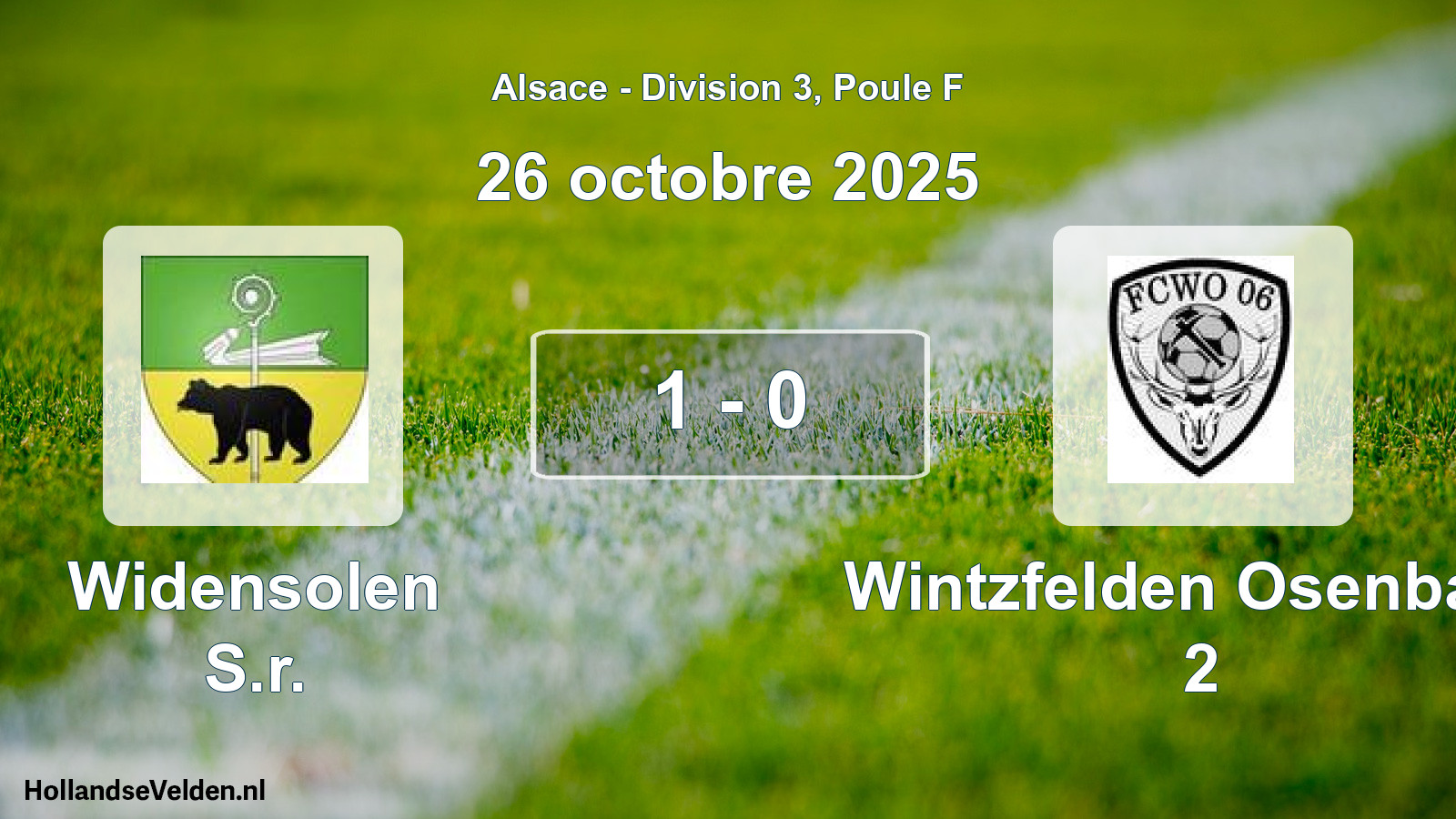 Total number of matches played: Widensolen S.r. - Wintzfelden Osenbach 2 1 - 0 (26 October 2025)
