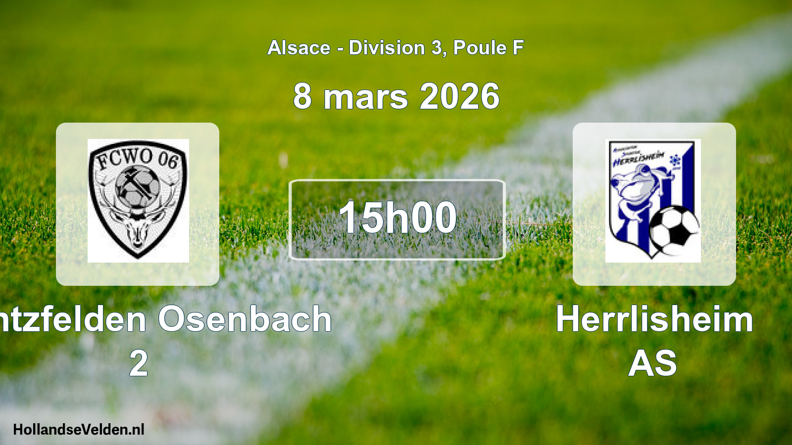 Match programmé: Wintzfelden Osenbach 2 - Herrlisheim AS (8 mars 2026)
