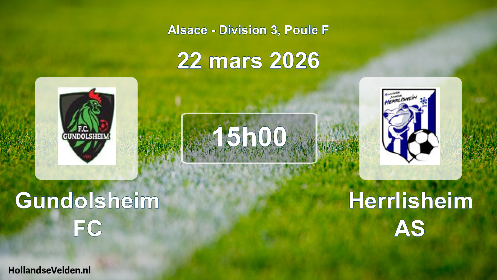 Match programmé: Gundolsheim FC - Herrlisheim AS (14 décembre 2025)