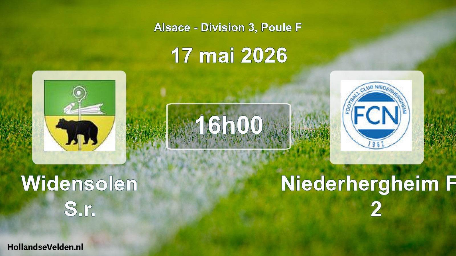 Scheduled Match: Widensolen S.r. - Niederhergheim FC 2 (17 May 2026)