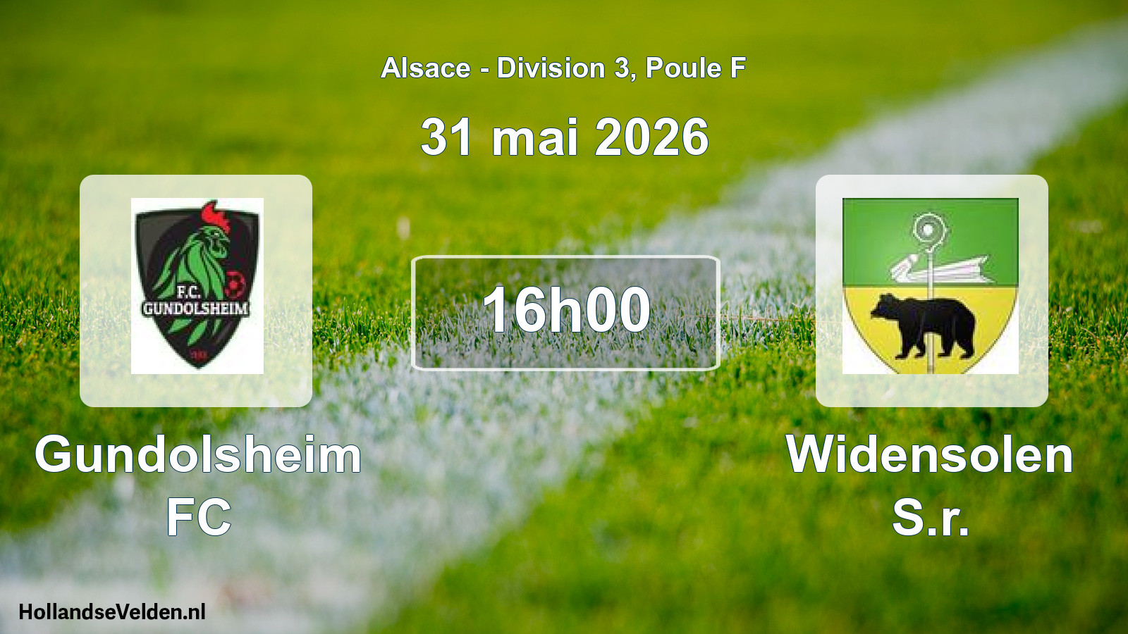 Geplande wedstrijd: Gundolsheim FC - Widensolen S.r. (31 mei 2026)