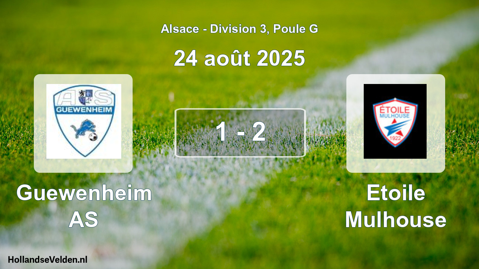 Total number of matches played: Guewenheim AS - Etoile Mulhouse 1 - 2 (24 August 2025)