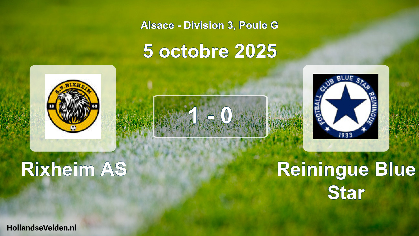 Match joué: Rixheim AS - Reiningue Blue Star 1 - 0 (5 octobre 2025)