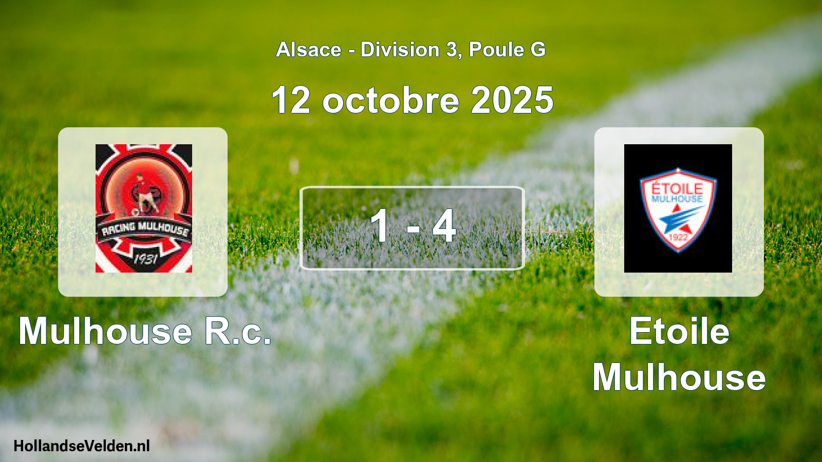 Match joué: Mulhouse R.c. - Etoile Mulhouse 1 - 4 (12 octobre 2025)
