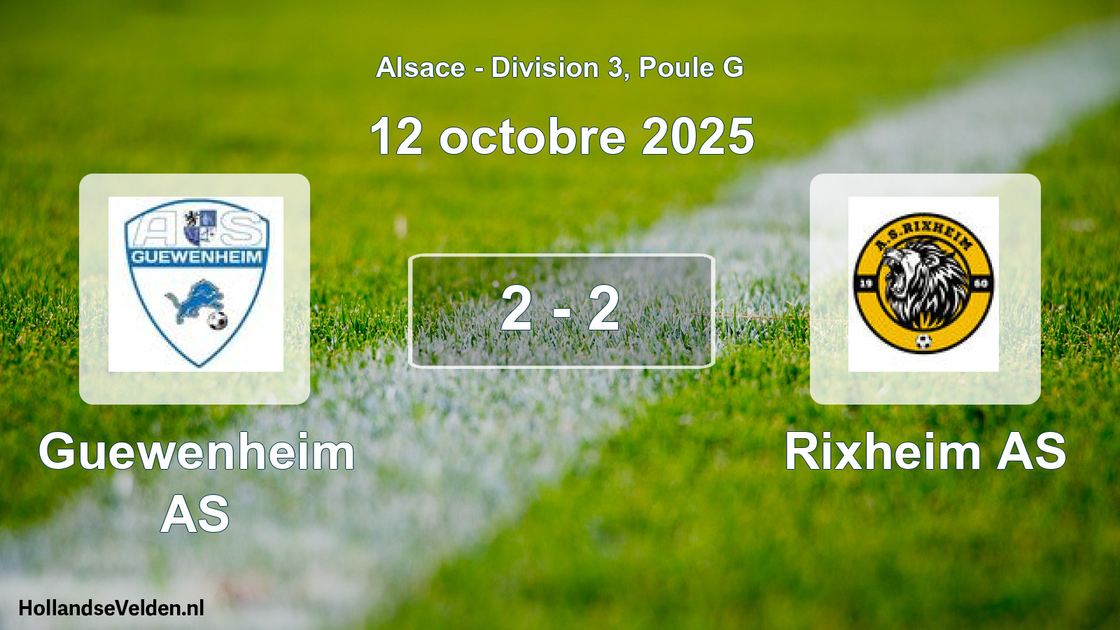 Total number of matches played: Guewenheim AS - Rixheim AS 2 - 2 (12 October 2025)