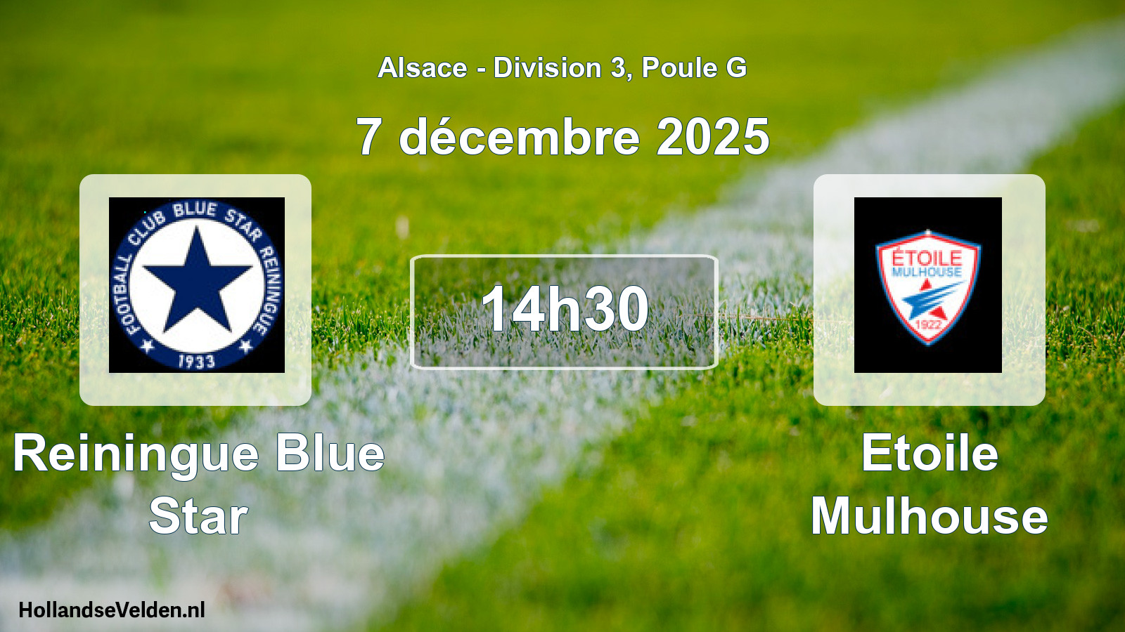 Match programmé: Reiningue Blue Star - Etoile Mulhouse (7 décembre 2025)