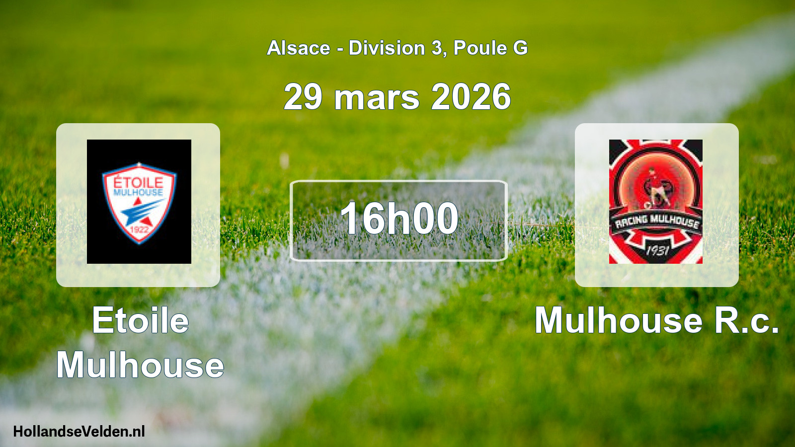 Geplande wedstrijd: Etoile Mulhouse - Mulhouse R.c. (29 maart 2026)