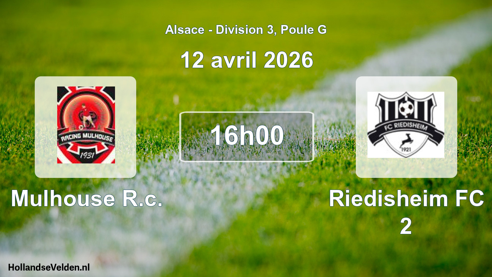 Geplande wedstrijd: Mulhouse R.c. - Riedisheim FC 2 (12 april 2026)