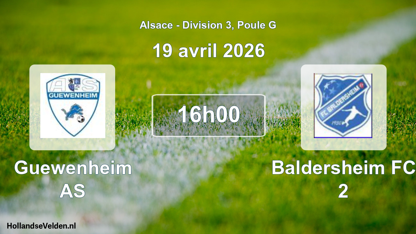 Geplande wedstrijd: Guewenheim AS - Baldersheim FC 2 (19 april 2026)