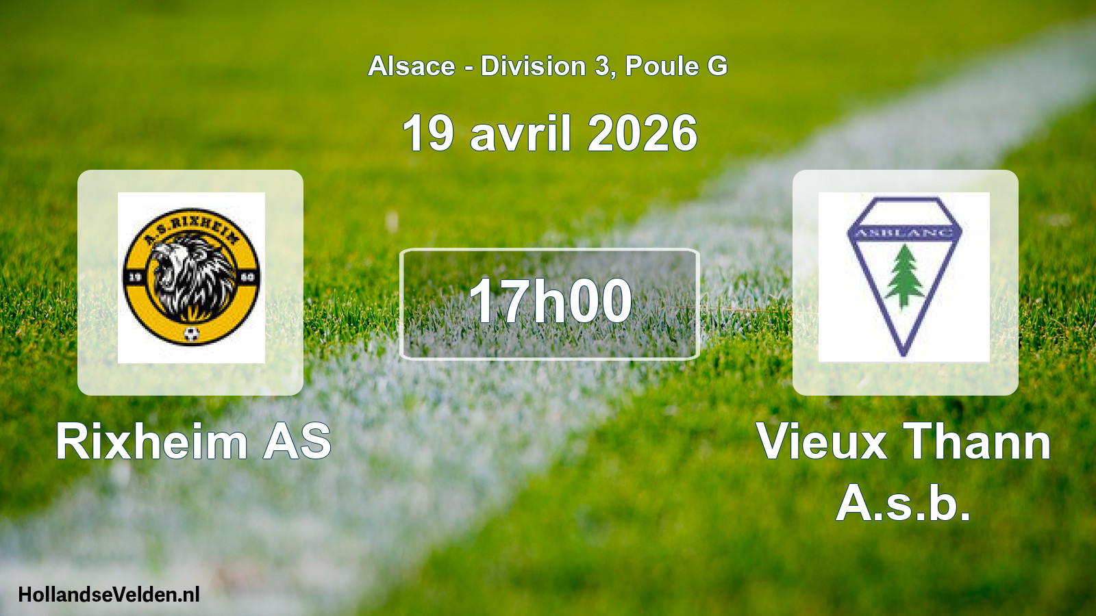 Scheduled Match: Rixheim AS - Vieux Thann A.s.b. (19 April 2026)