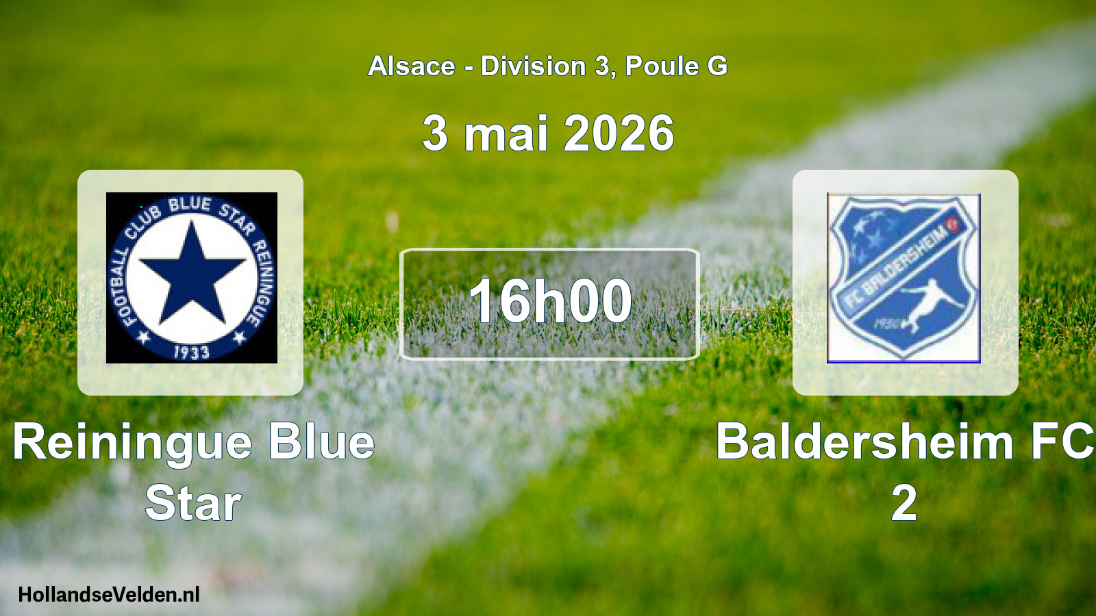 Geplande wedstrijd: Reiningue Blue Star - Baldersheim FC 2 (3 mei 2026)