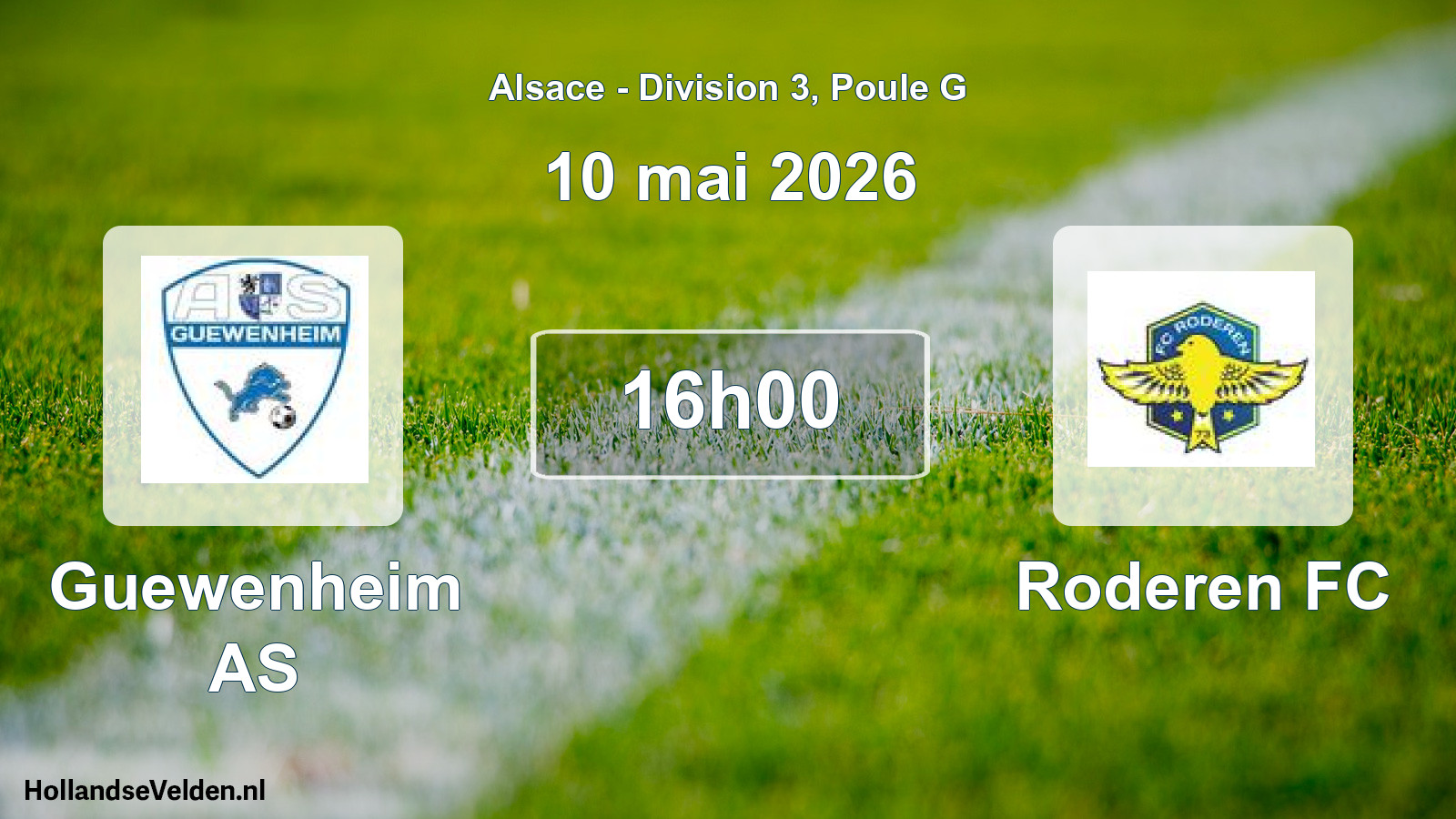 Match programmé: Guewenheim AS - Roderen FC (10 mai 2026)