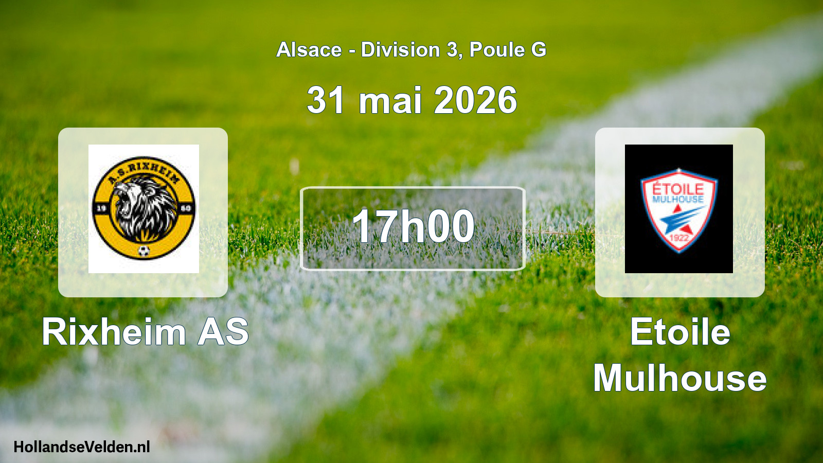 Scheduled Match: Rixheim AS - Etoile Mulhouse (31 May 2026)