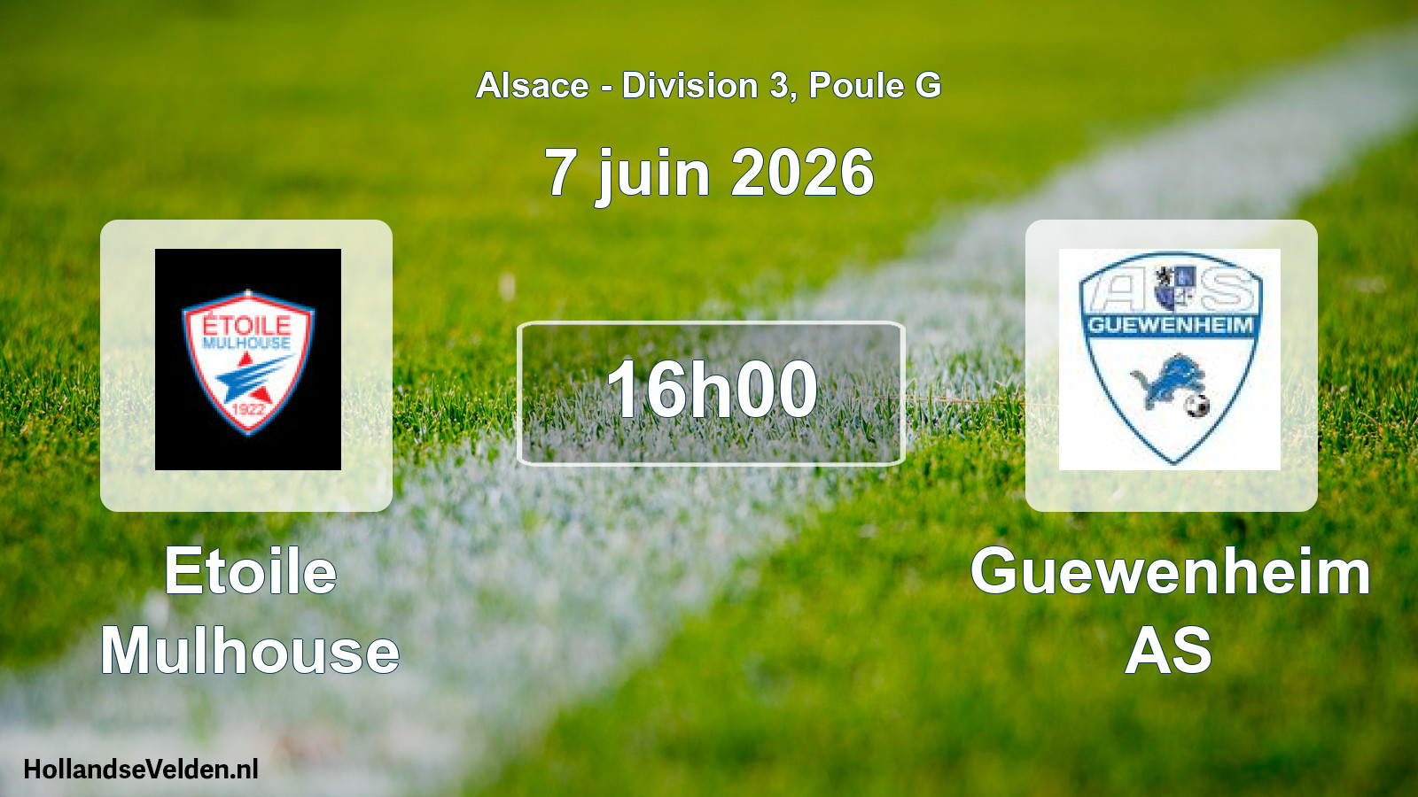 Match programmé: Etoile Mulhouse - Guewenheim AS (7 juin 2026)