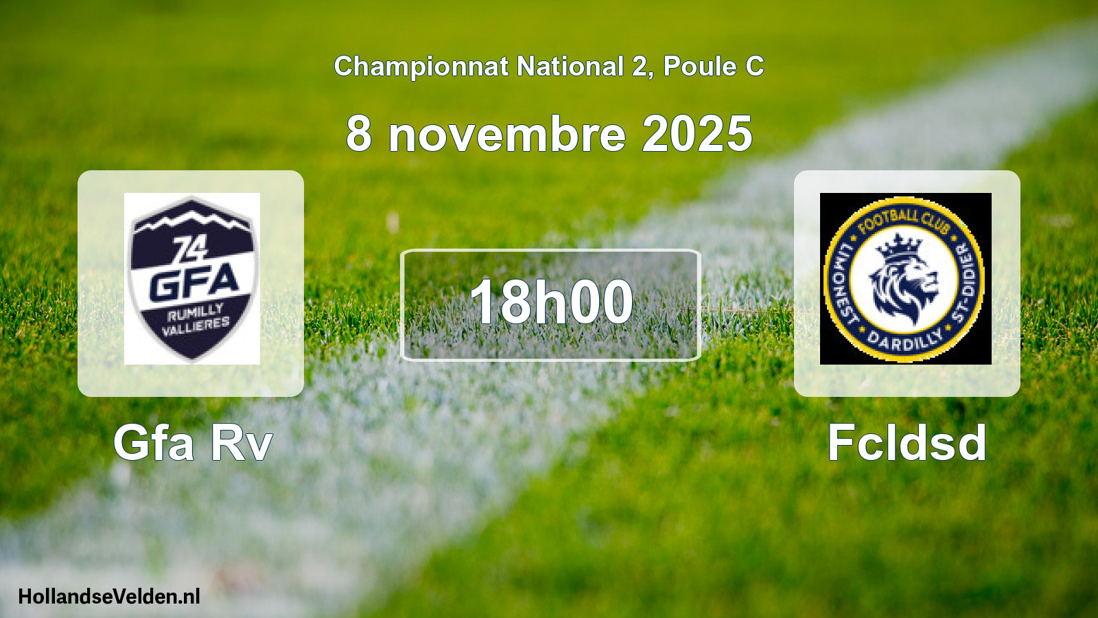 Geplande wedstrijd: Gfa Rv - Fcldsd (8 november 2025)