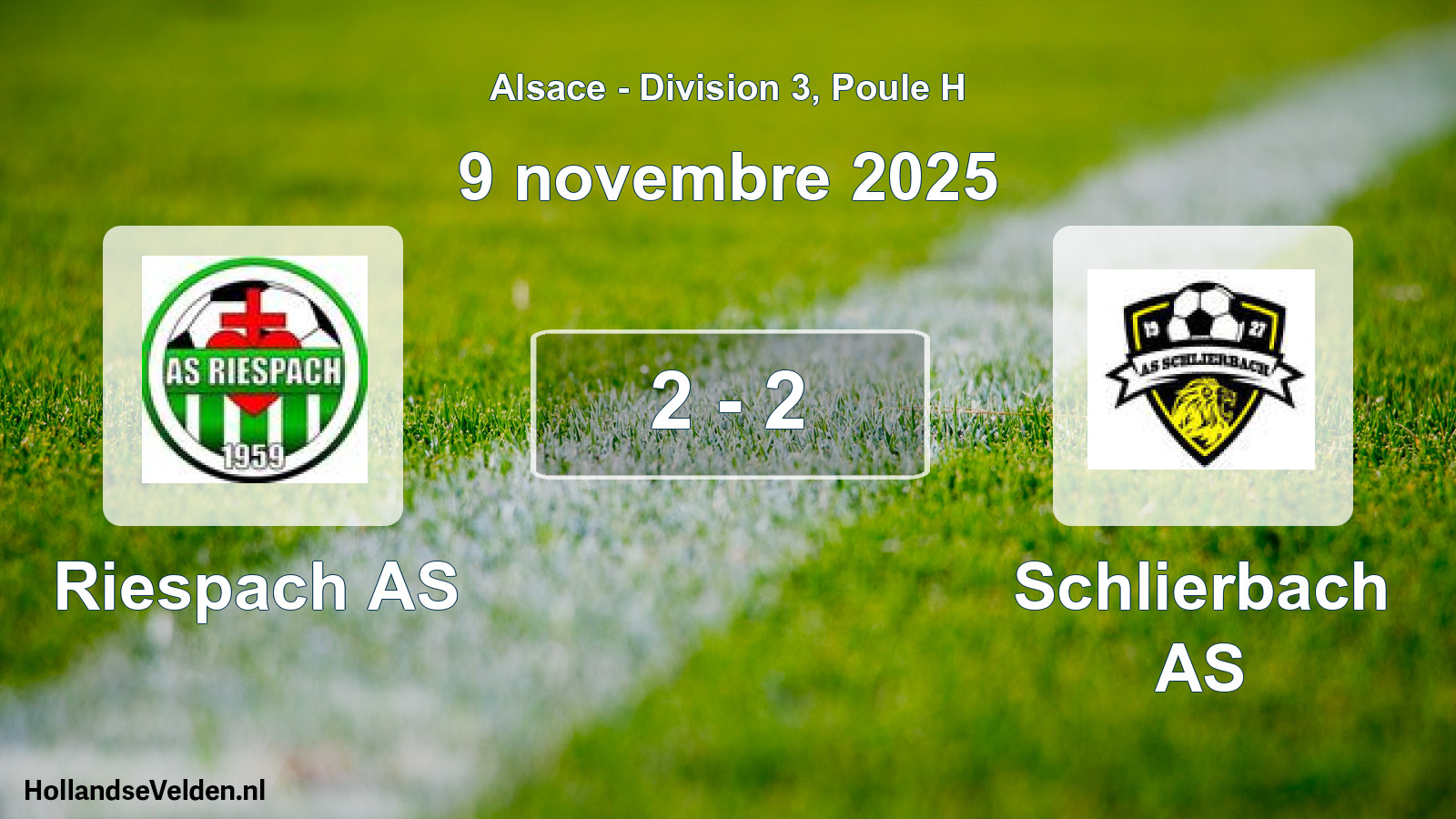 Match joué: Riespach AS - Schlierbach AS 2 - 2 (9 novembre 2025)