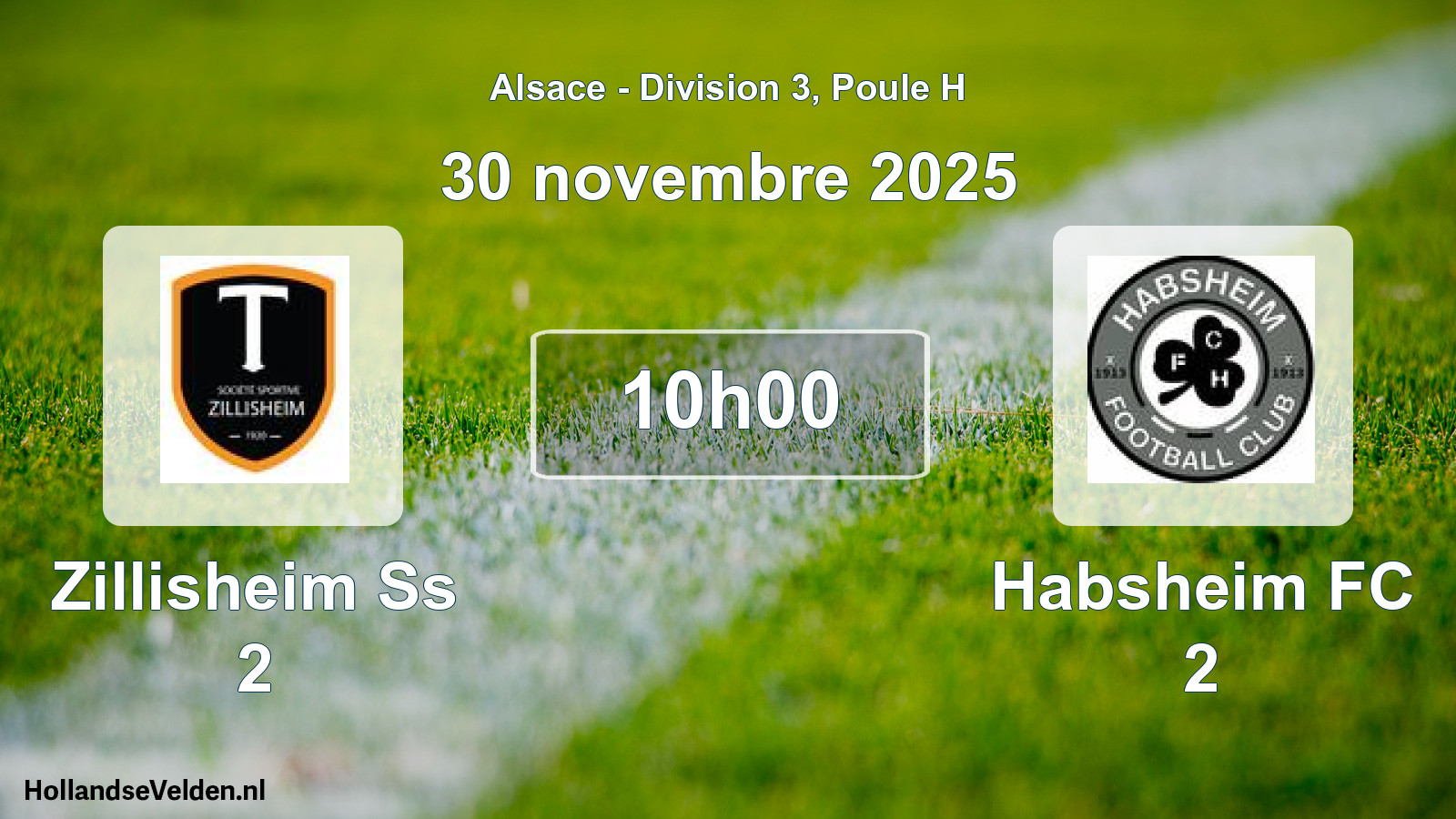 Scheduled Match: Zillisheim Ss 2 - Habsheim FC 2 (30 November 2025)