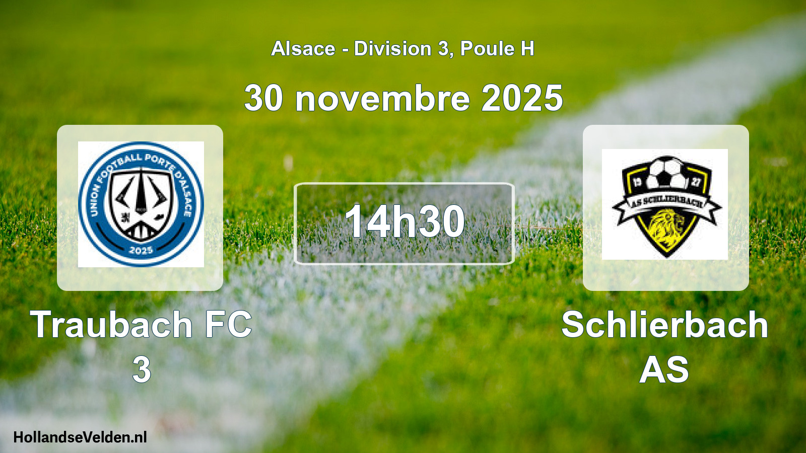 Match programmé: Traubach FC 3 - Schlierbach AS (30 novembre 2025)