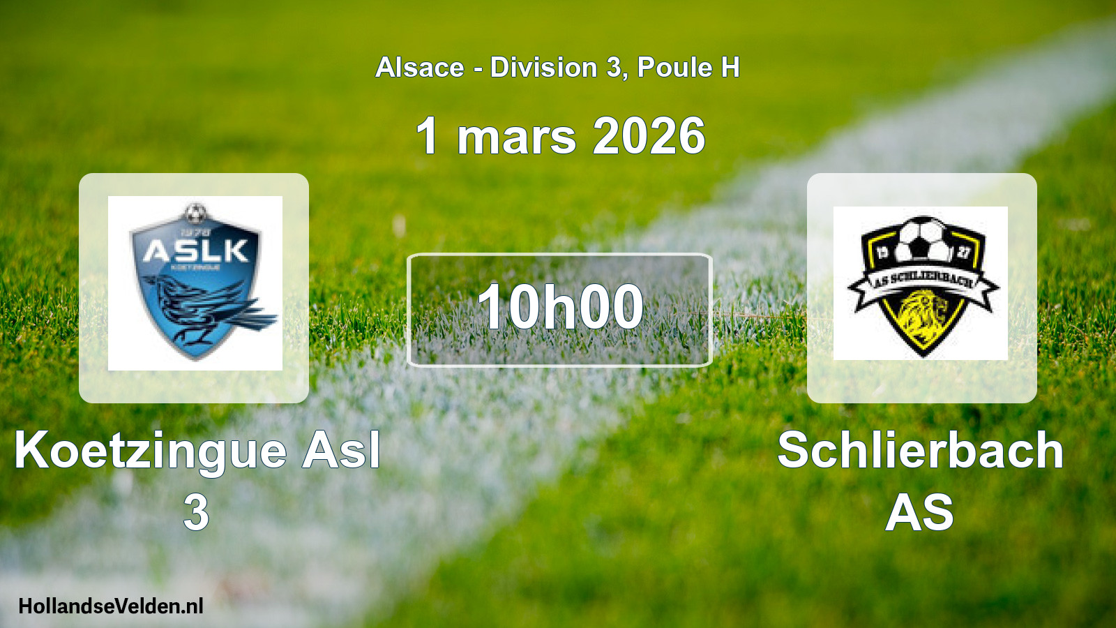 Scheduled Match: Koetzingue Asl 3 - Schlierbach AS (1 March 2026)
