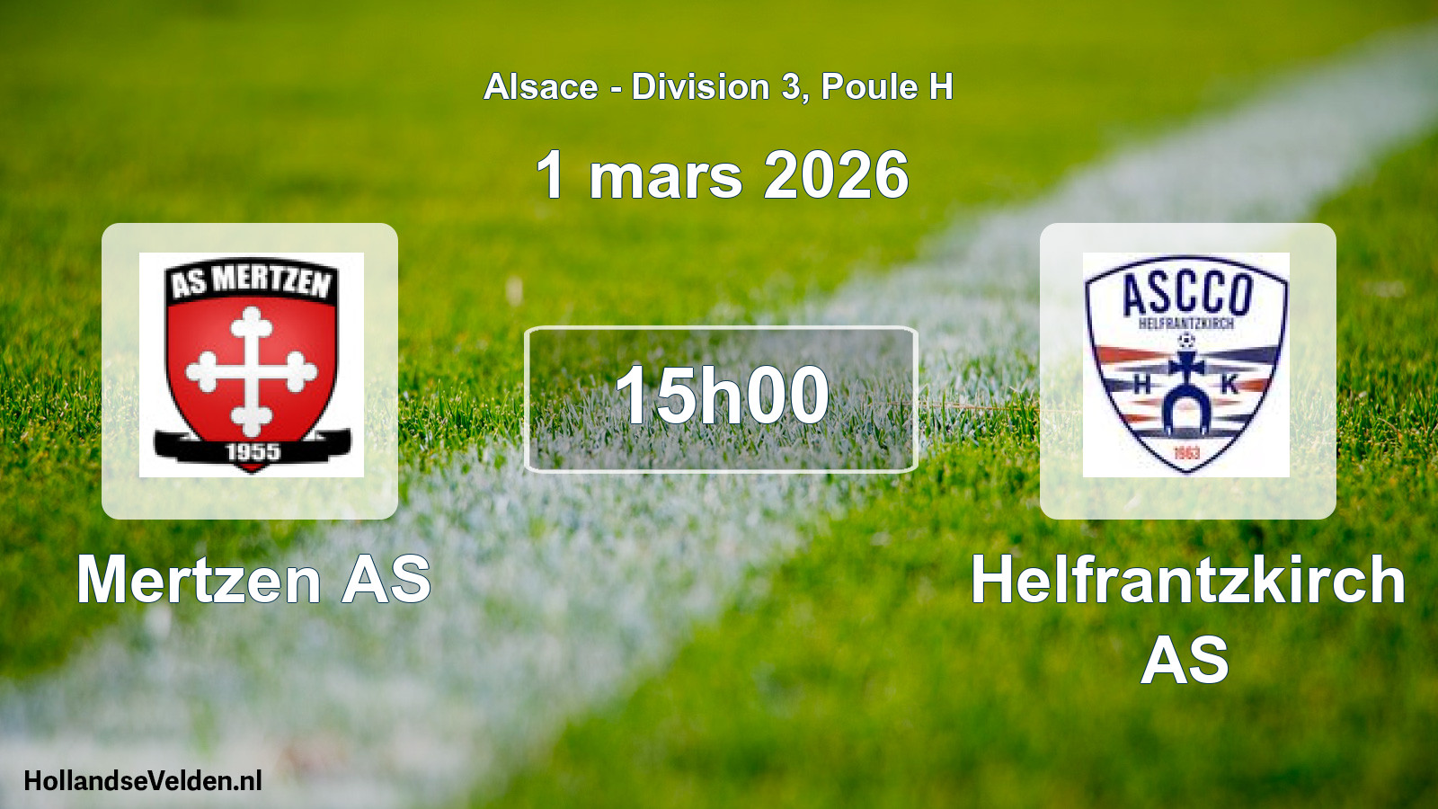 Match programmé: Mertzen AS - Helfrantzkirch AS (1 mars 2026)