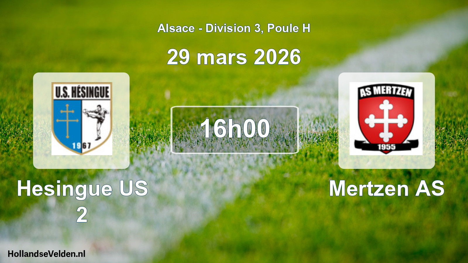 Scheduled Match: Hesingue US 2 - Mertzen AS (29 March 2026)