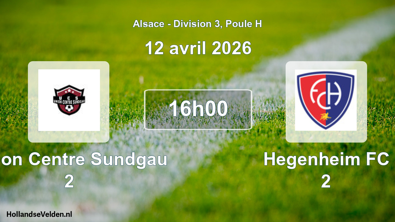 Geplande wedstrijd: Union Centre Sundgau 2 - Hegenheim FC 2 (12 april 2026)