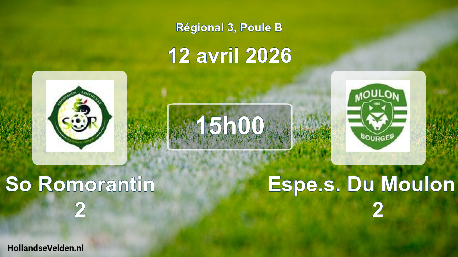 Scheduled Match: So Romorantin 2 - Espe.s. Du Moulon Bo 2 (12 April 2026)