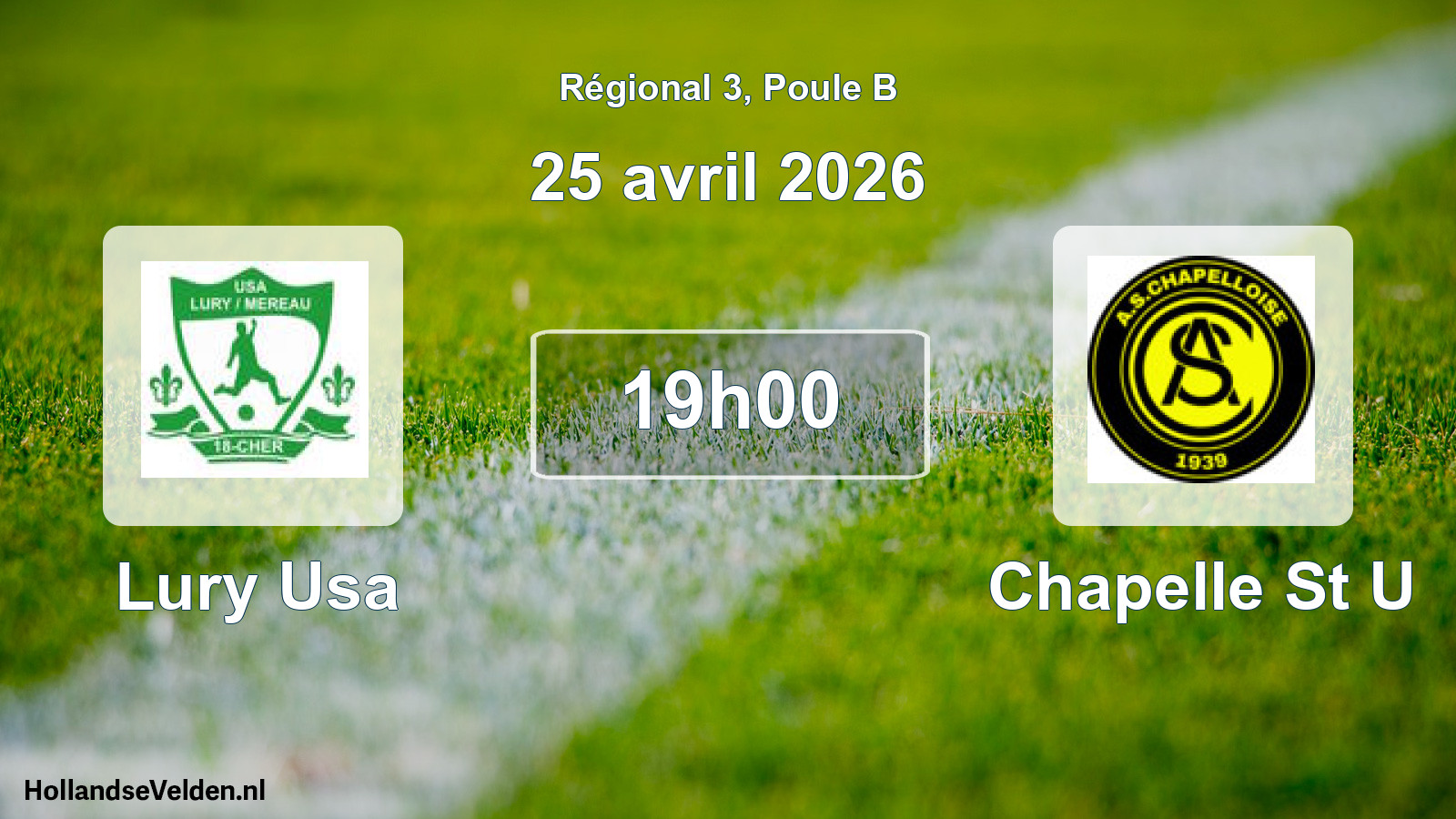 Scheduled Match: Lury Usa - Chapelle St U (25 April 2026)