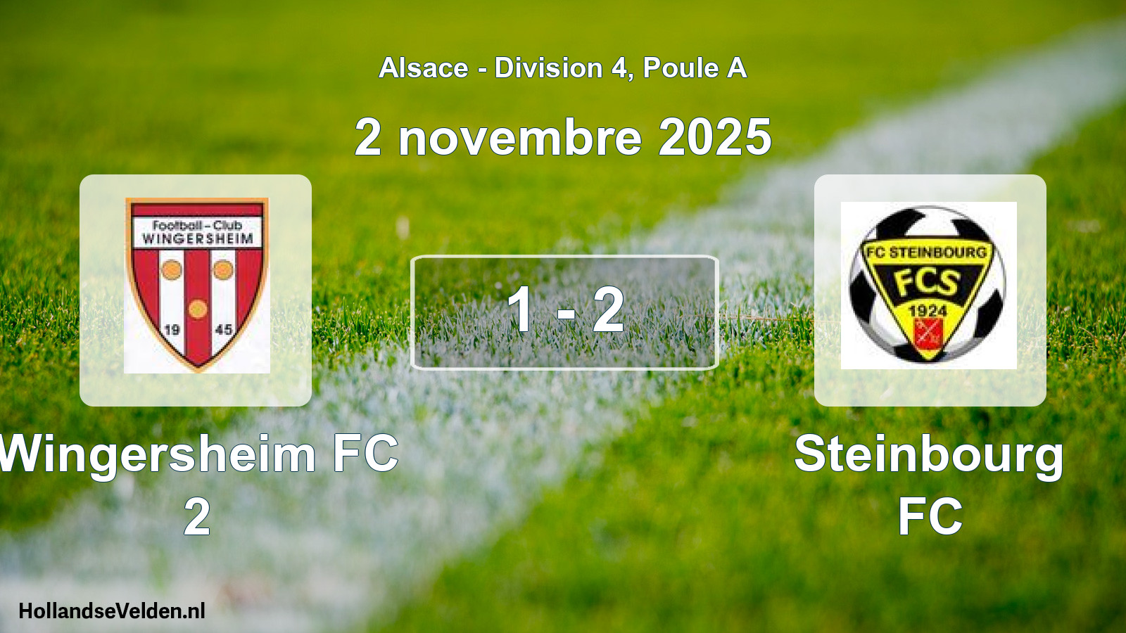 Match joué: Wingersheim FC 2 - Steinbourg FC 1 - 2 (2 novembre 2025)