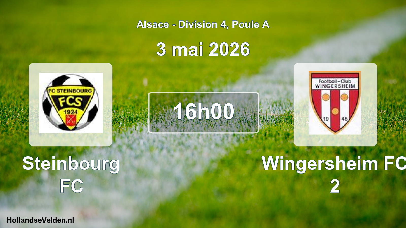 Geplande wedstrijd: Steinbourg FC - Wingersheim FC 2 (3 mei 2026)