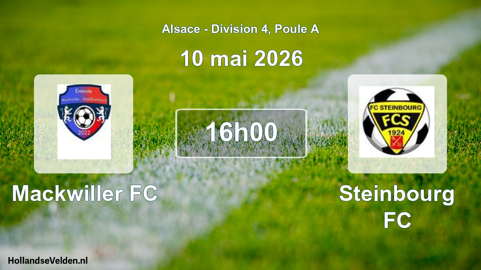 Scheduled Match: Mackwiller FC - Steinbourg FC (10 May 2026)