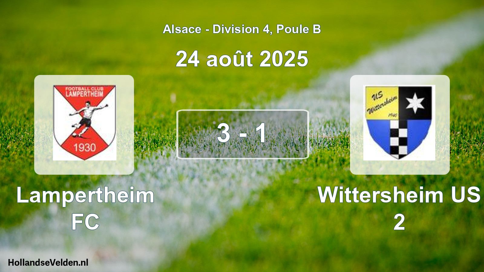 Match joué: Lampertheim FC - Wittersheim US 2 3 - 1 (24 août 2025)